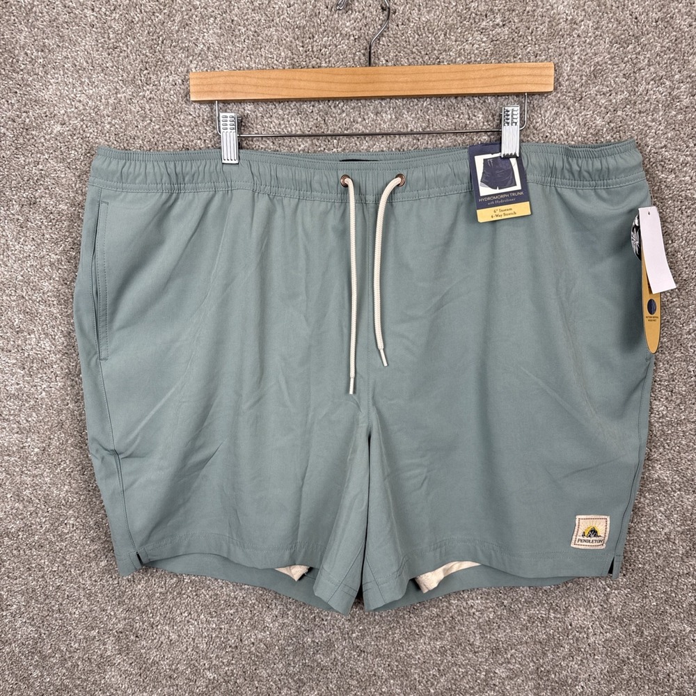Pendleton Swim Trunk Mens XL Green Houdini Trunk Printed When Wet UPF 50+‎ NEW